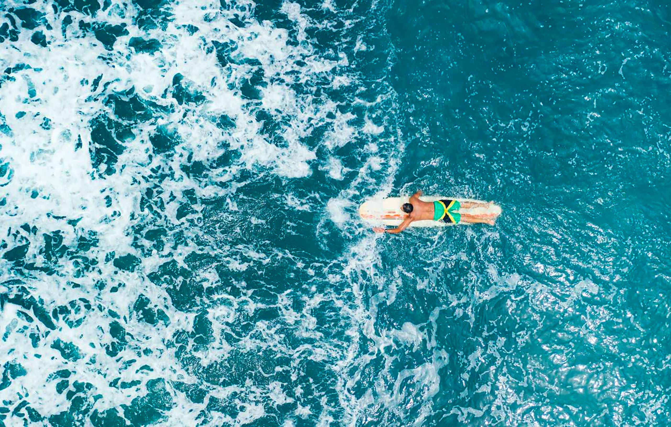 Body surfer in Jamaica