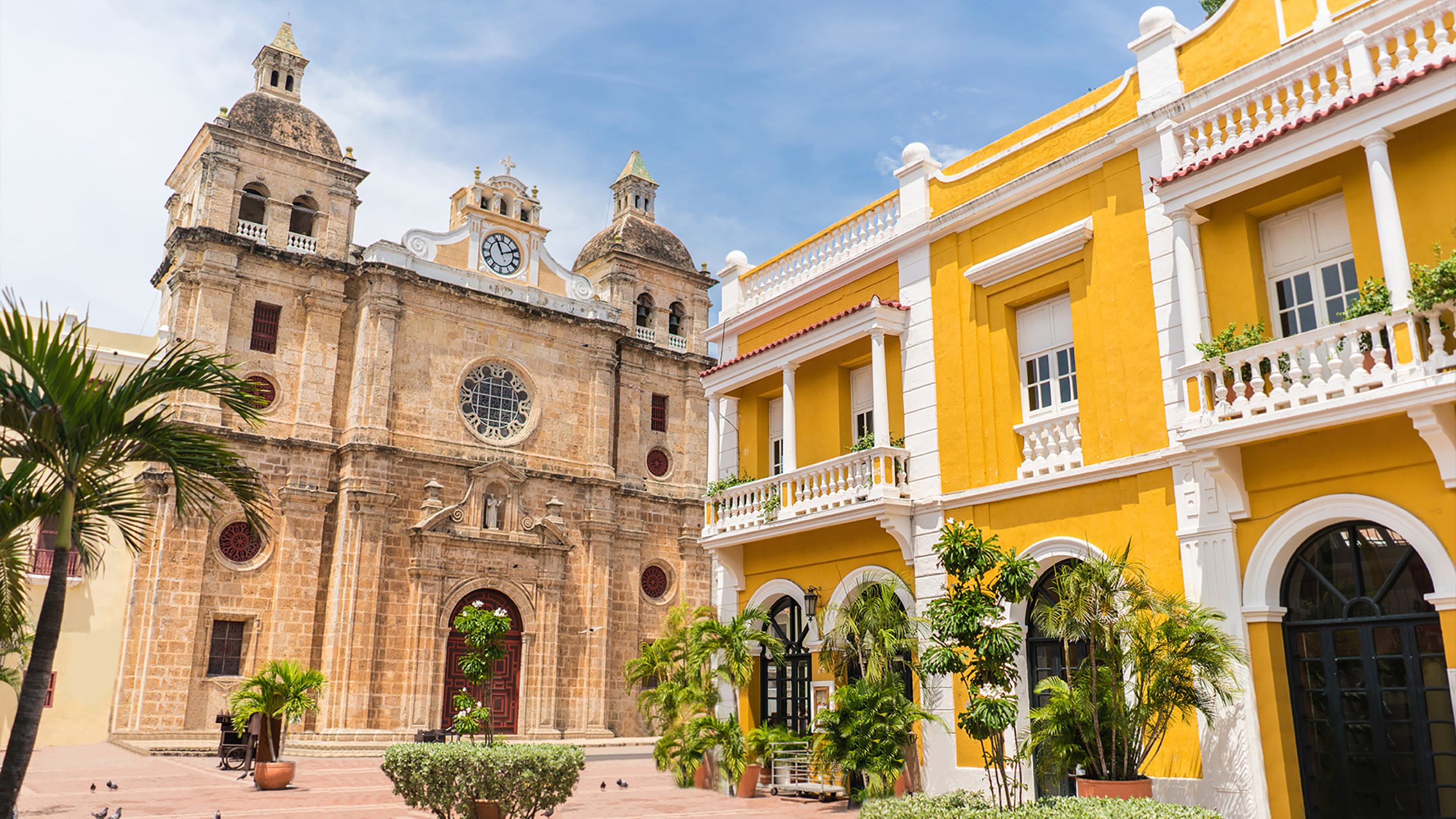 Colorful village buildings in Panama